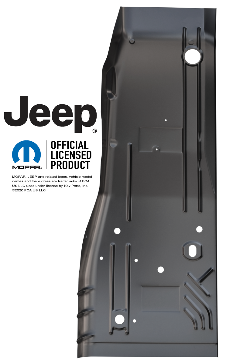 Half Floor Pan Full Length RH for 84-01 Cherokee (Key Parts # 0482