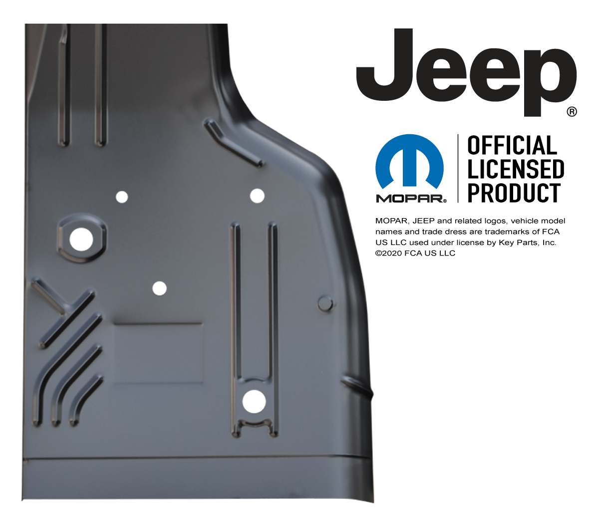 Rear Cab Floor Pan LH for 84-01 Jeep Cherokee XJ (Key Parts # 0482