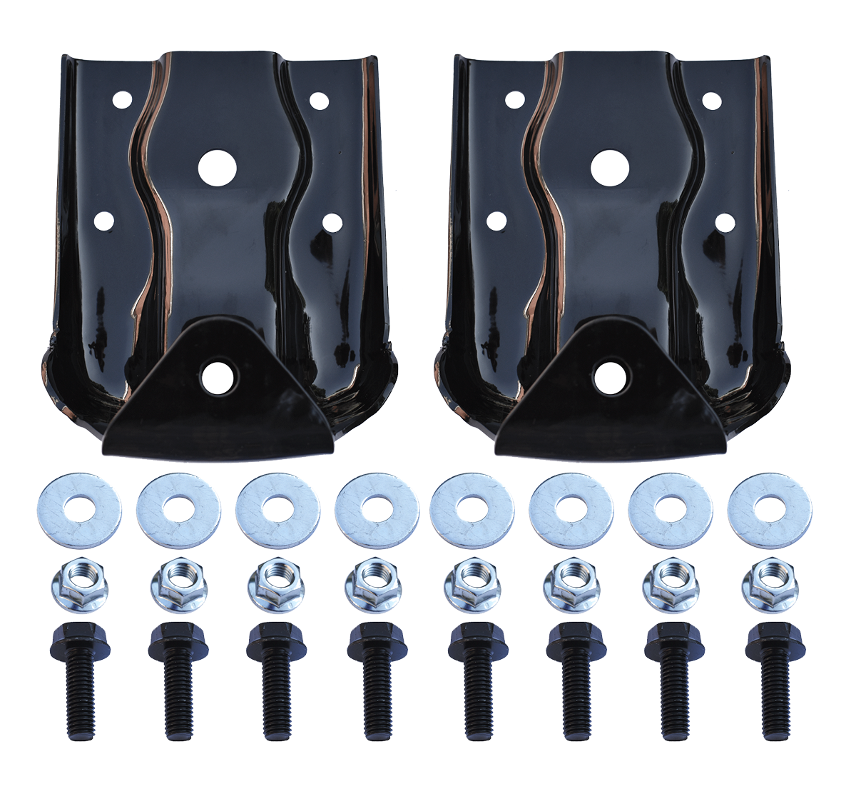 Pair Rear Leaf Spring Hanger Shackle Bracket Kit for Chevy Silverado